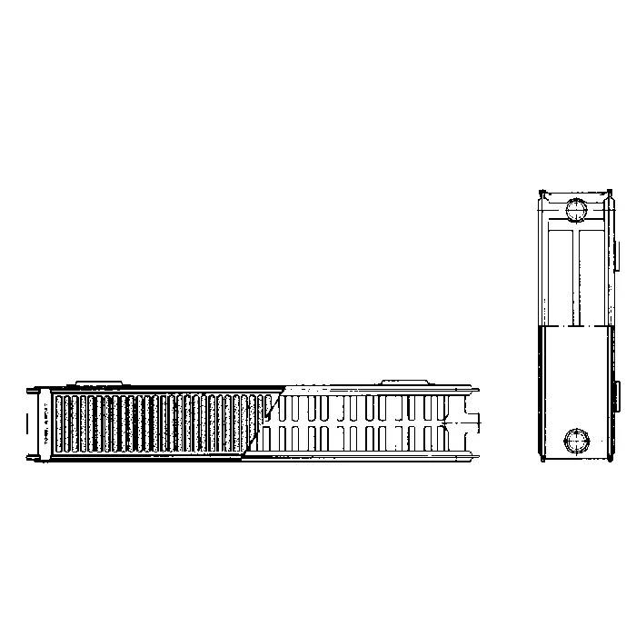 Vogel & Noot Flachheizkörper VN-KOMPAKT, 22K, 600x2200mm, weiß, 1 Stk.