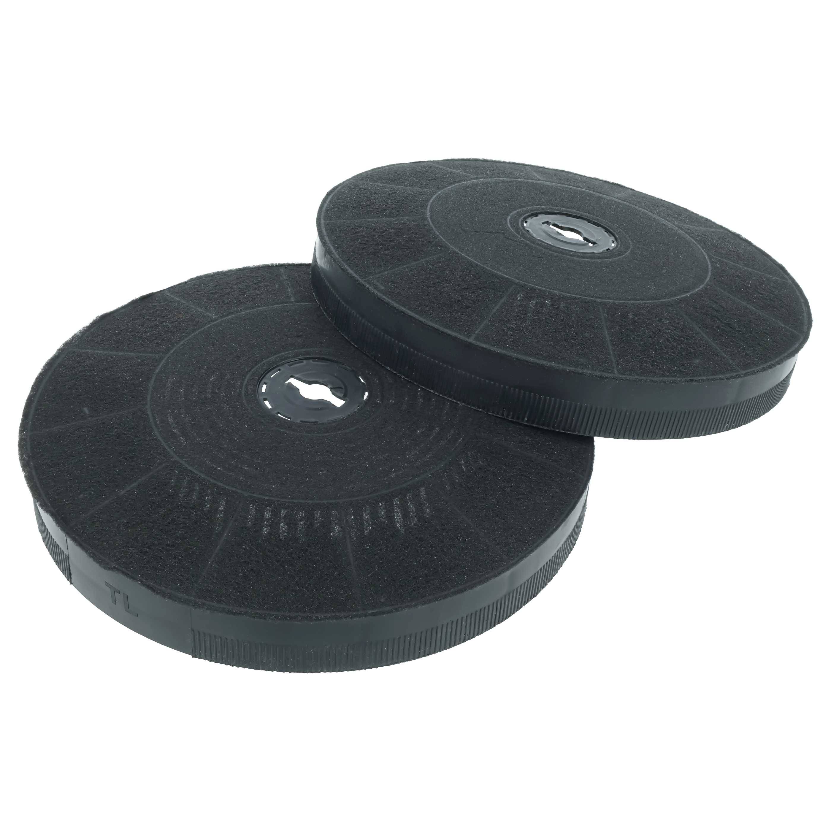 vhbw 2x Aktivkohlefilter kompatibel mit Tecnowind A9885165 184890DF6130E Dunstabzugshaube - 19 cm - Höhe: 3,3 cm