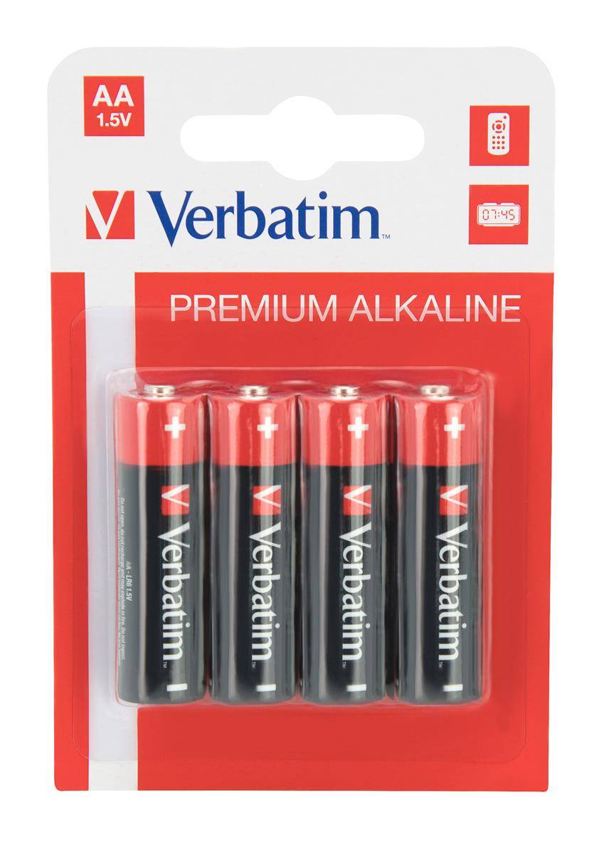 Verbatim 49921 1x4 Alkaline Batterie Mignon AA LR6