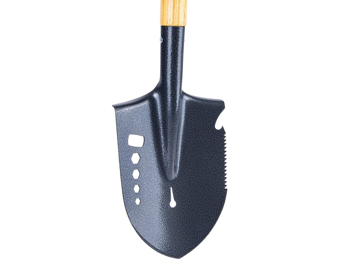 Multifunktionsspaten 70 cm mit Säge, Innensechskant, Nagelheber & Flaschenöffner