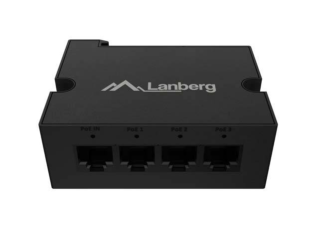 Lanberg DIN-GE4-BT-90W LANBERG Switch DIN-GE4-BT-90W 1xIn 3xOut 1Gb PoE Extender Gb