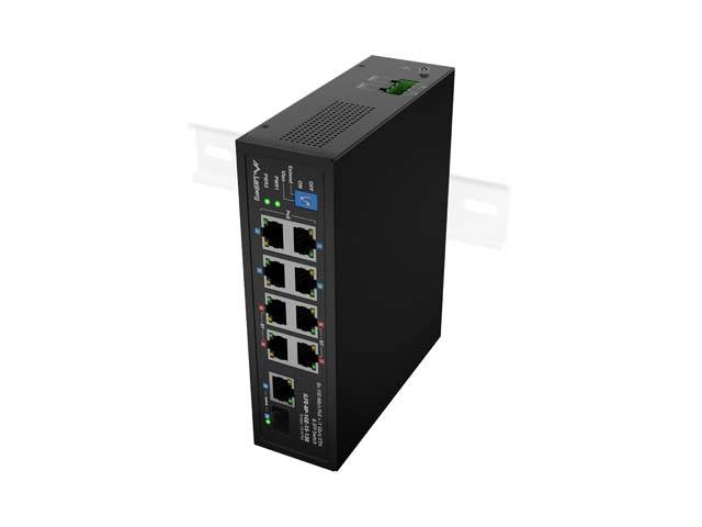 Lanberg ILFE-8P-1GE-1S-120 LANBERG Switch ILFE-8P-1GE-1S-120 Light Indus. PoE 4xBT 4xAT