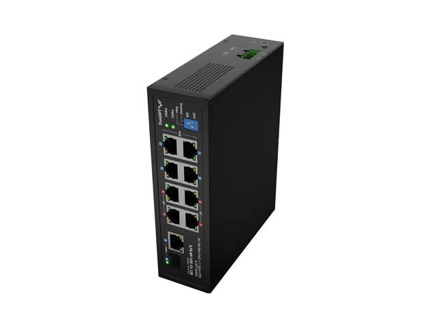 Lanberg ILFE-8P-1GE-1S-120 LANBERG Switch ILFE-8P-1GE-1S-120 Light Indus. PoE 4xBT 4xAT