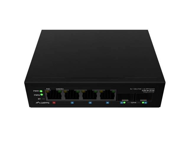 Lanberg ILGE-4P-2S-90 LANBERG Switch ILGE-4P-2S-90 Light Indus.PoE 1xBT 3xAT 2xSFP