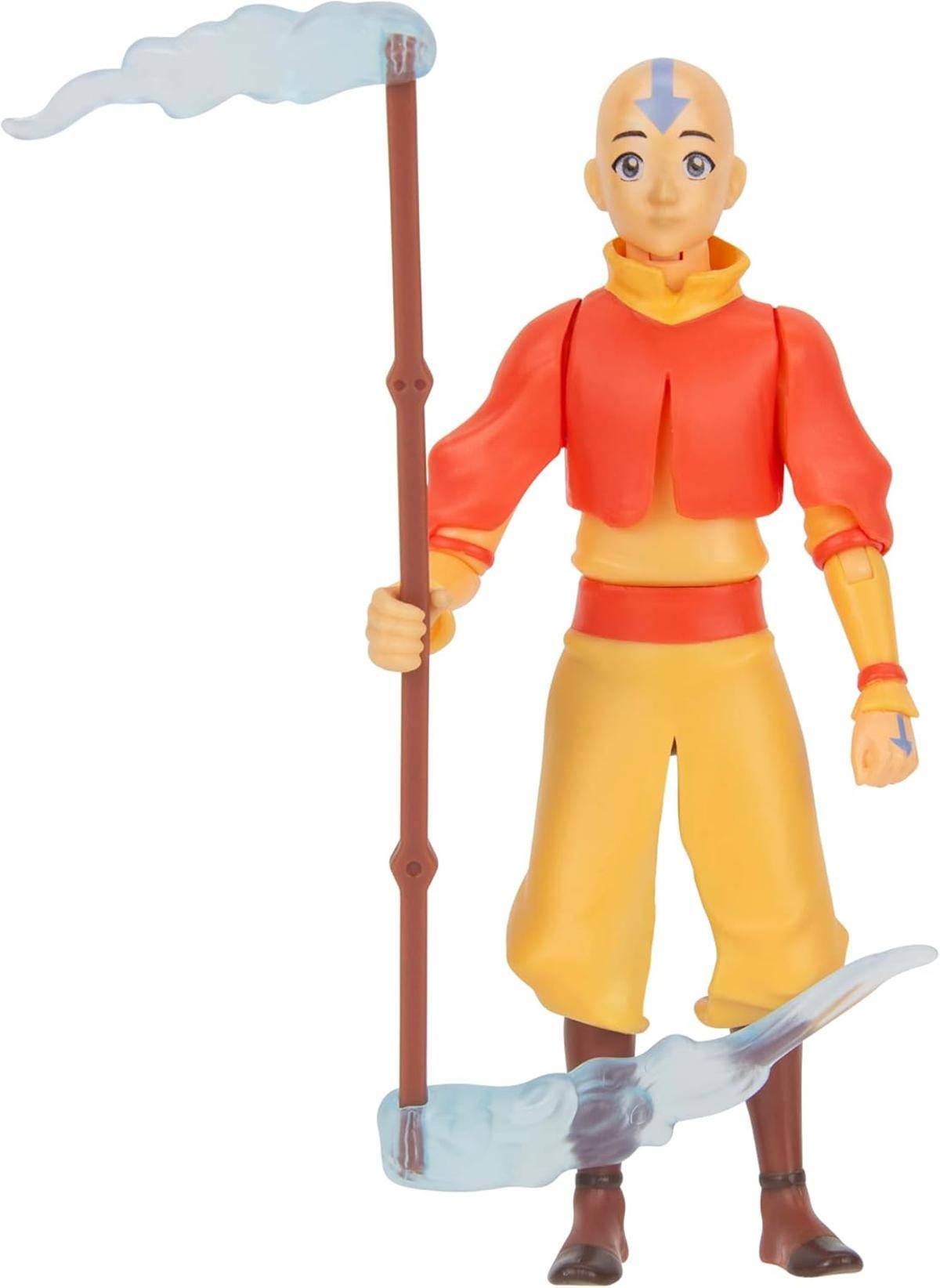 Avatar: The Last Airbender Aang (Book One) – 11,4 cm große Figur mit Staff, Lufteffekten und Battle Action