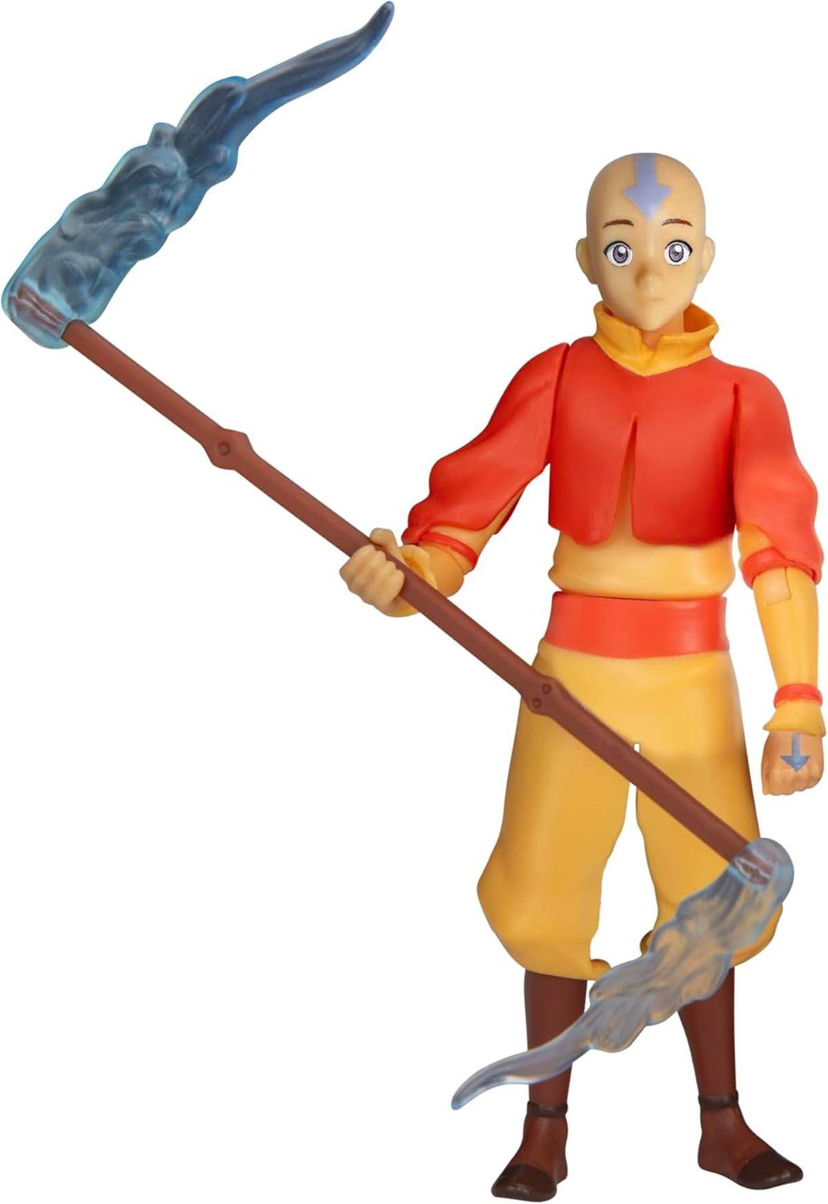 Avatar: The Last Airbender Aang (Book One) – 11,4 cm große Figur mit Staff, Lufteffekten und Battle Action