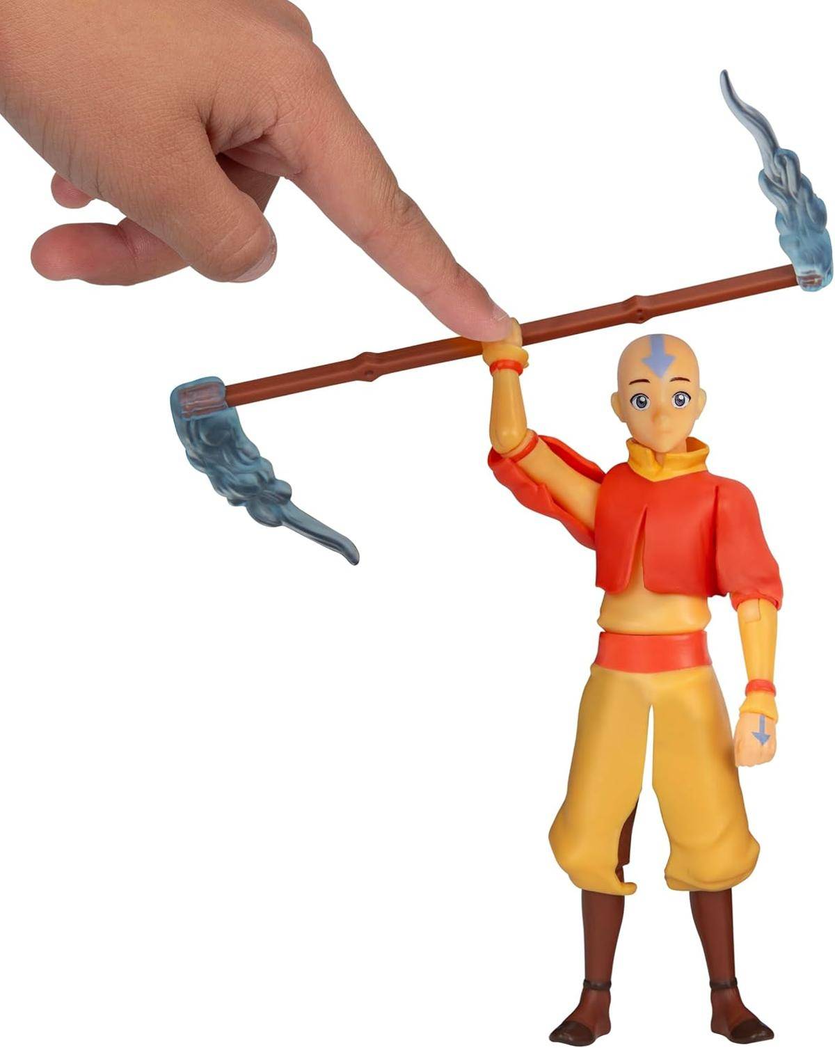 Avatar: The Last Airbender Aang (Book One) – 11,4 cm große Figur mit Staff, Lufteffekten und Battle Action