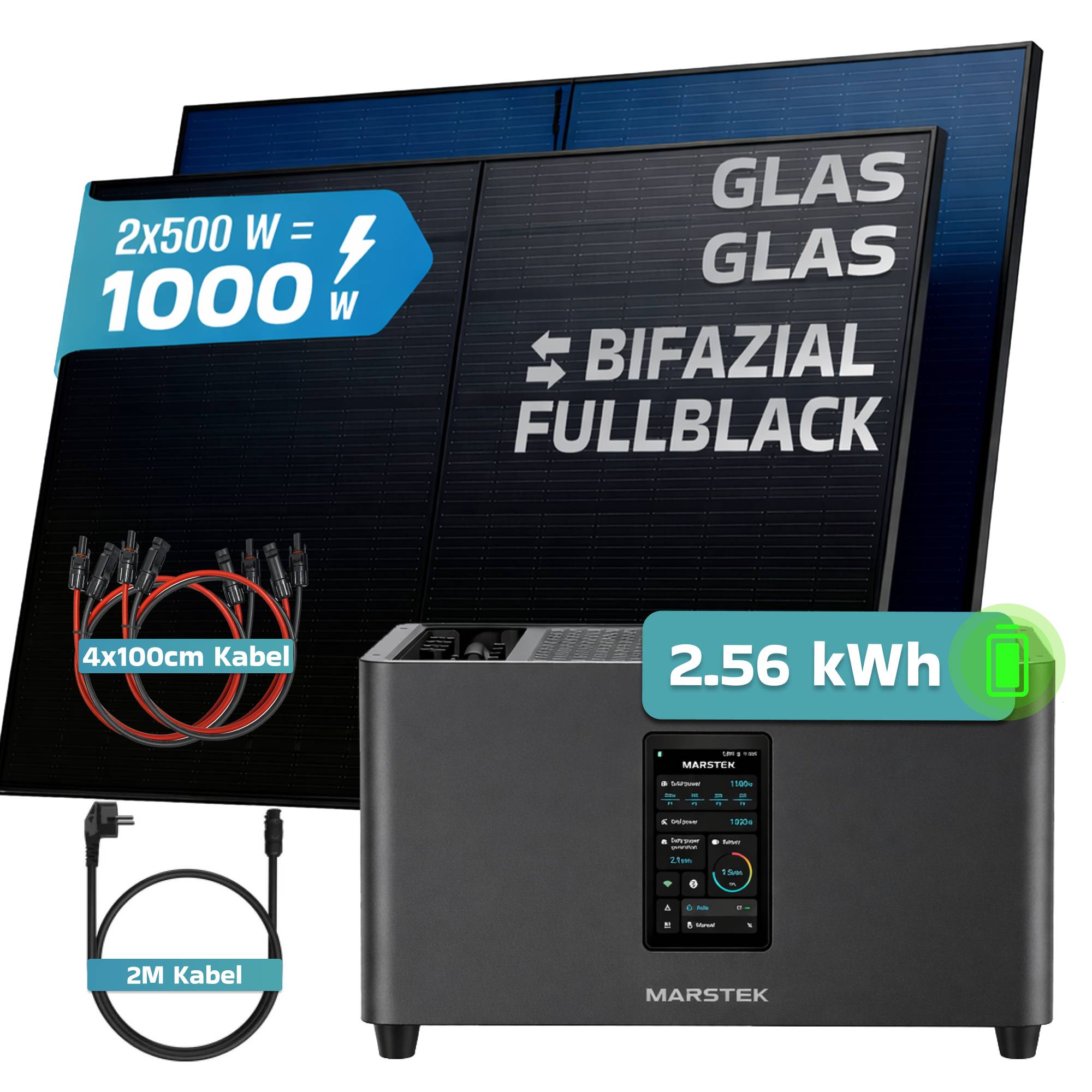 920 / 800 Watt mit Marstek 2.56 kWh Speicher