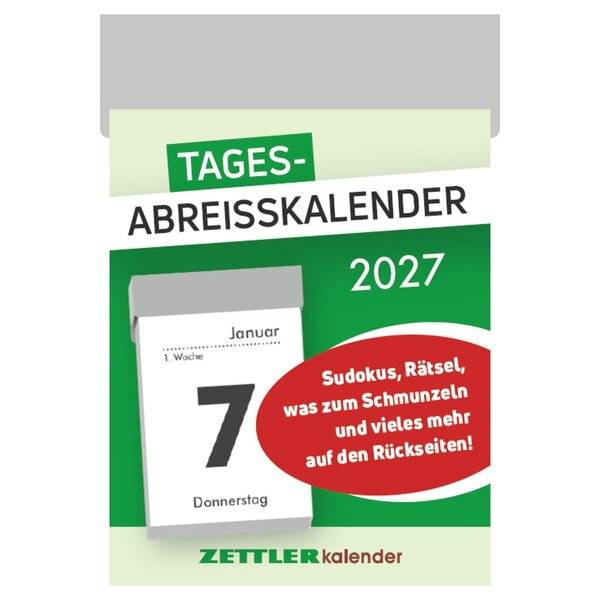 Tagesabreißkalender 301 S 4,1x5,9cm 2027