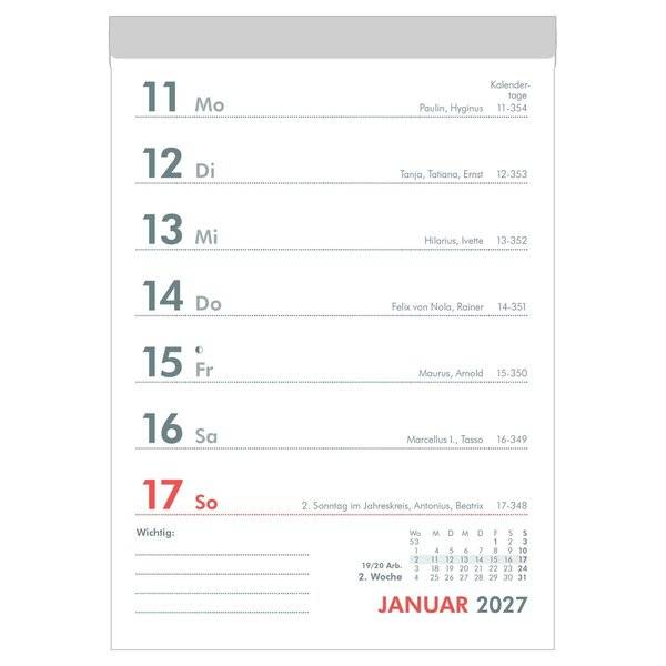 Wochenabreißkalender 325 10,5x14,6cm 2027