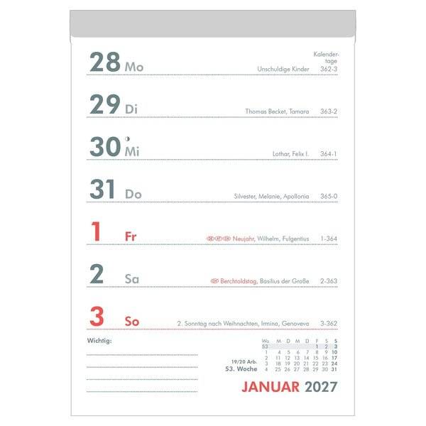 Wochenabreißkalender 325 10,5x14,6cm 2027