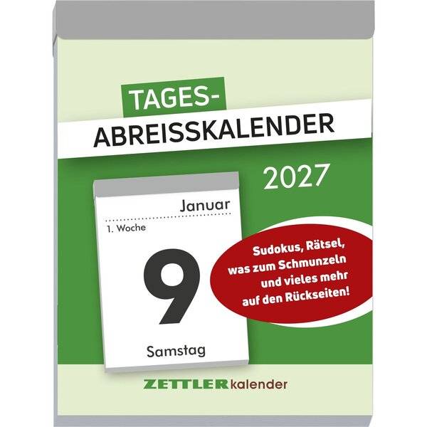 Tagesabreißkalender 305 XL 8,2x10,7cm 2027