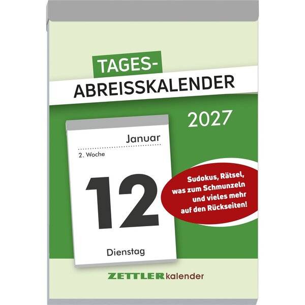 Tagesabreißkalender 313 XXL 9,9x14,3cm 2027