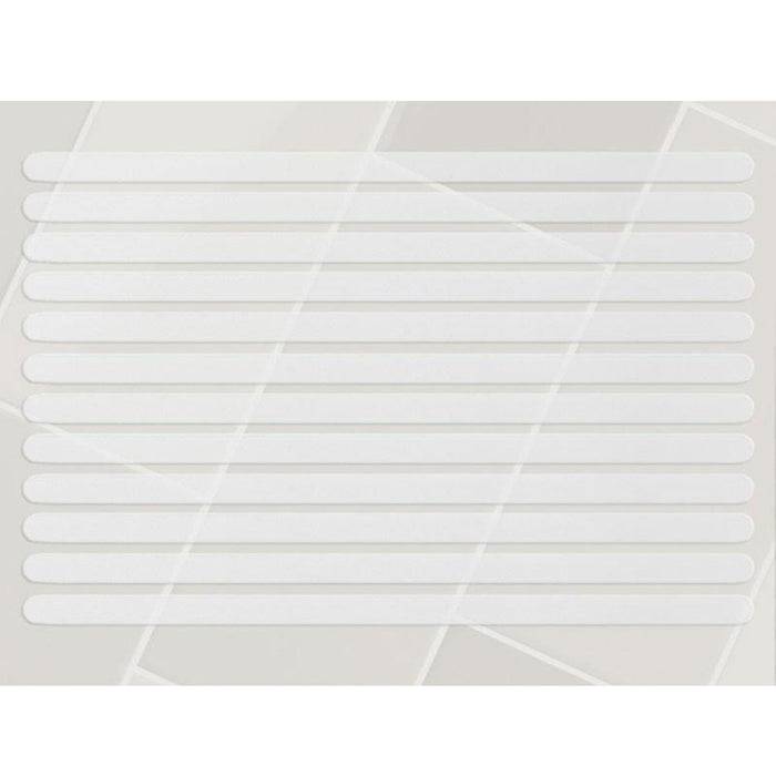 FLOORDIREKT Antirutsch-Streifen - Für Badewanne & Dusche geeignet - Weiß - 25 x 150 mm - 24 Stk.