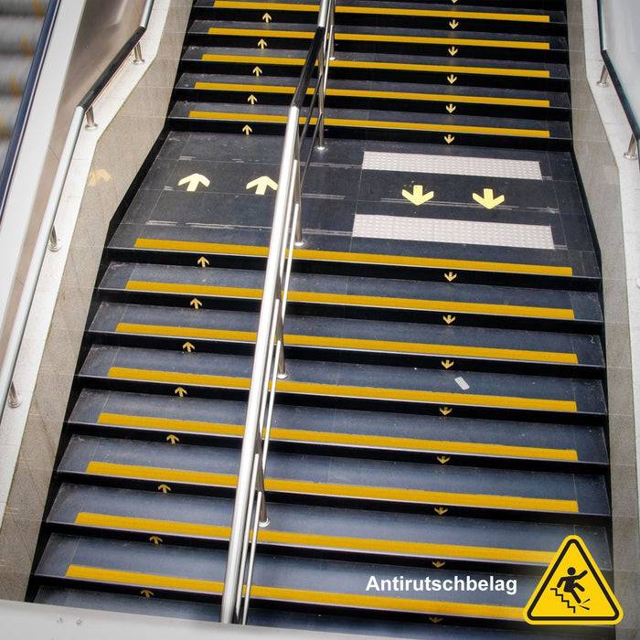 FLOORDIREKT Antirutsch-Streifen - Universal einsetzbar - Gelb - 25 x 18,3 mm - Rollerware