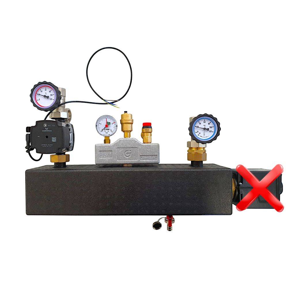 Heizmodul Durchlauferhitzer 832mm Eintauchtiefe ohne Heizstab mit Pumpe
