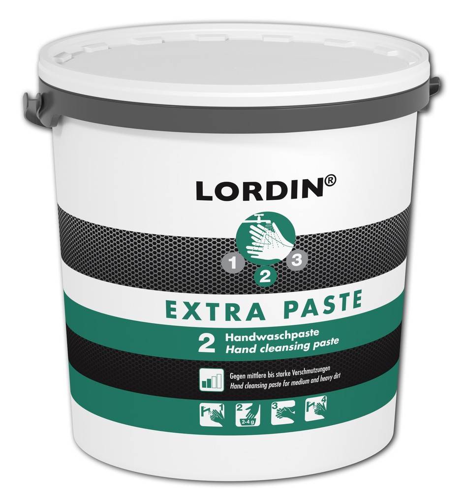 LORDIN EXTRA PASTEHautreinigung Milde Handwaschpaste mit NaturreibemittelMilde Handwaschpaste mit Naturreibemittel.Bei mittleren bis starken