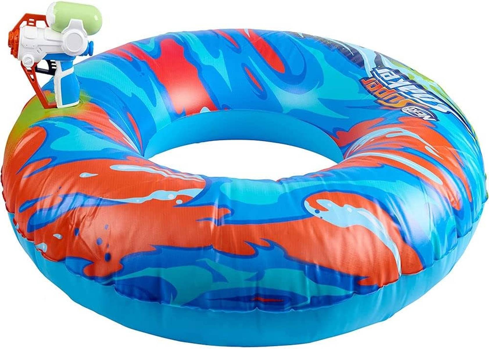 Hasbro Nerf Super Soaker Hydro Battle Cruiser Schwimmring mit Wasser Blaster für Pool und Sommer