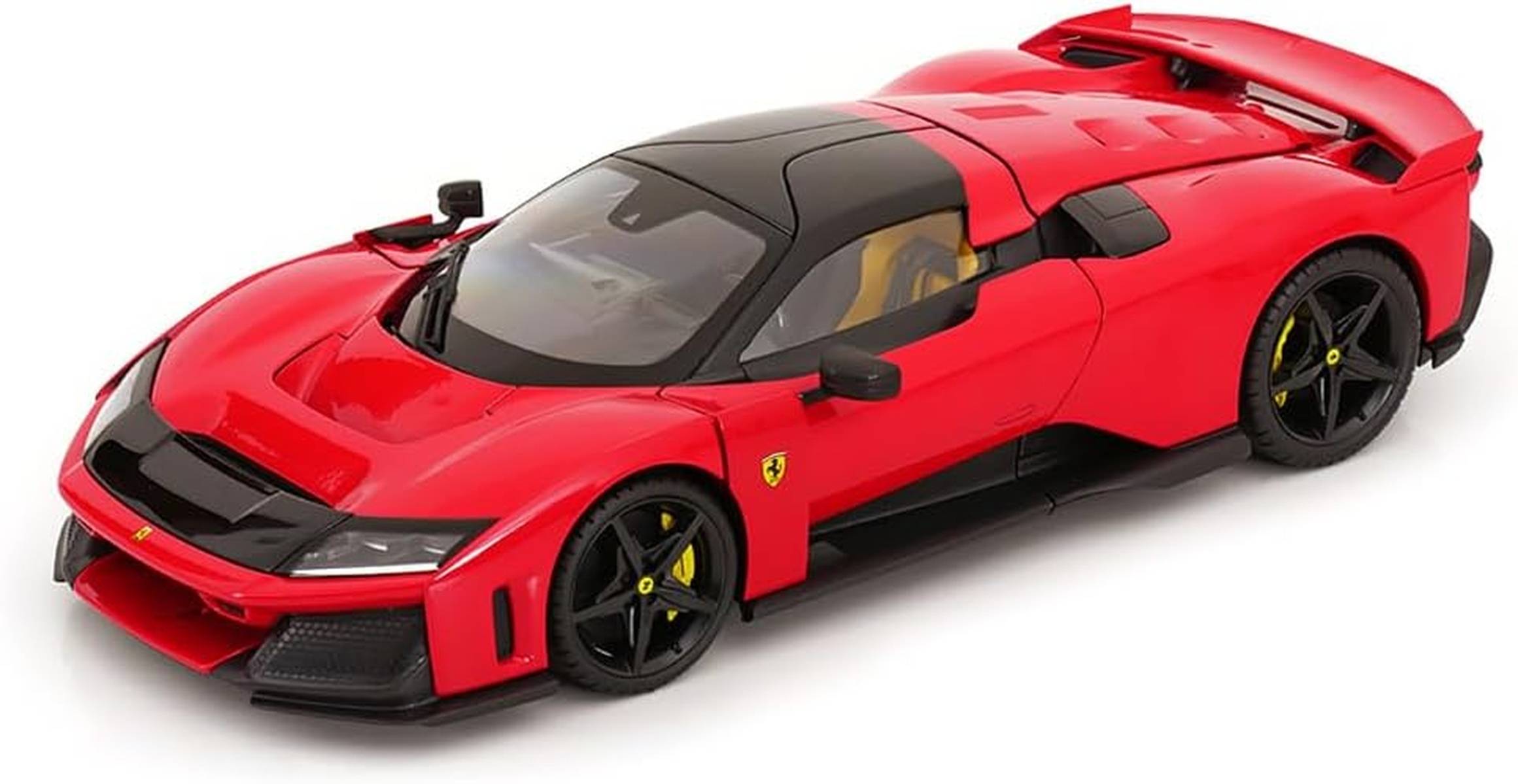 Bburago Ferrari F80 Signature Modellauto 1:18 rot Die Cast Sammlerfahrzeug mit beweglichen Türen Motorhaube und Kofferraum