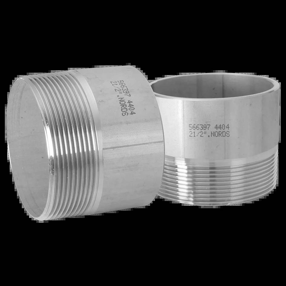 Nords Schweißnippel R-208, 1/2", 35mm, Wkst. 1.4404 / 316L (1.4436), 1 Stk.