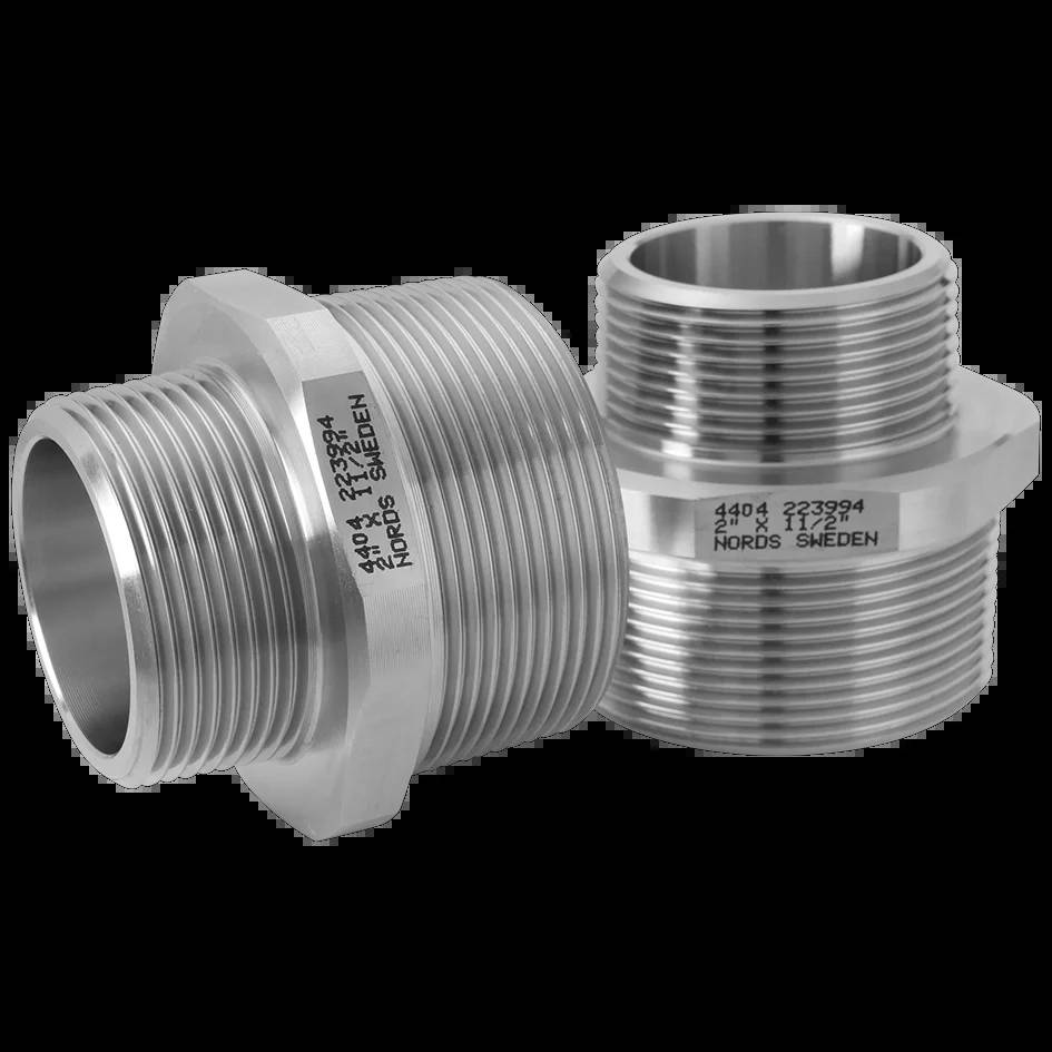 Nords Reduziernippel R-209, 1/2" x 3/8", Wkst. 1.4404 / 316L (1.4436), 1 Stk.