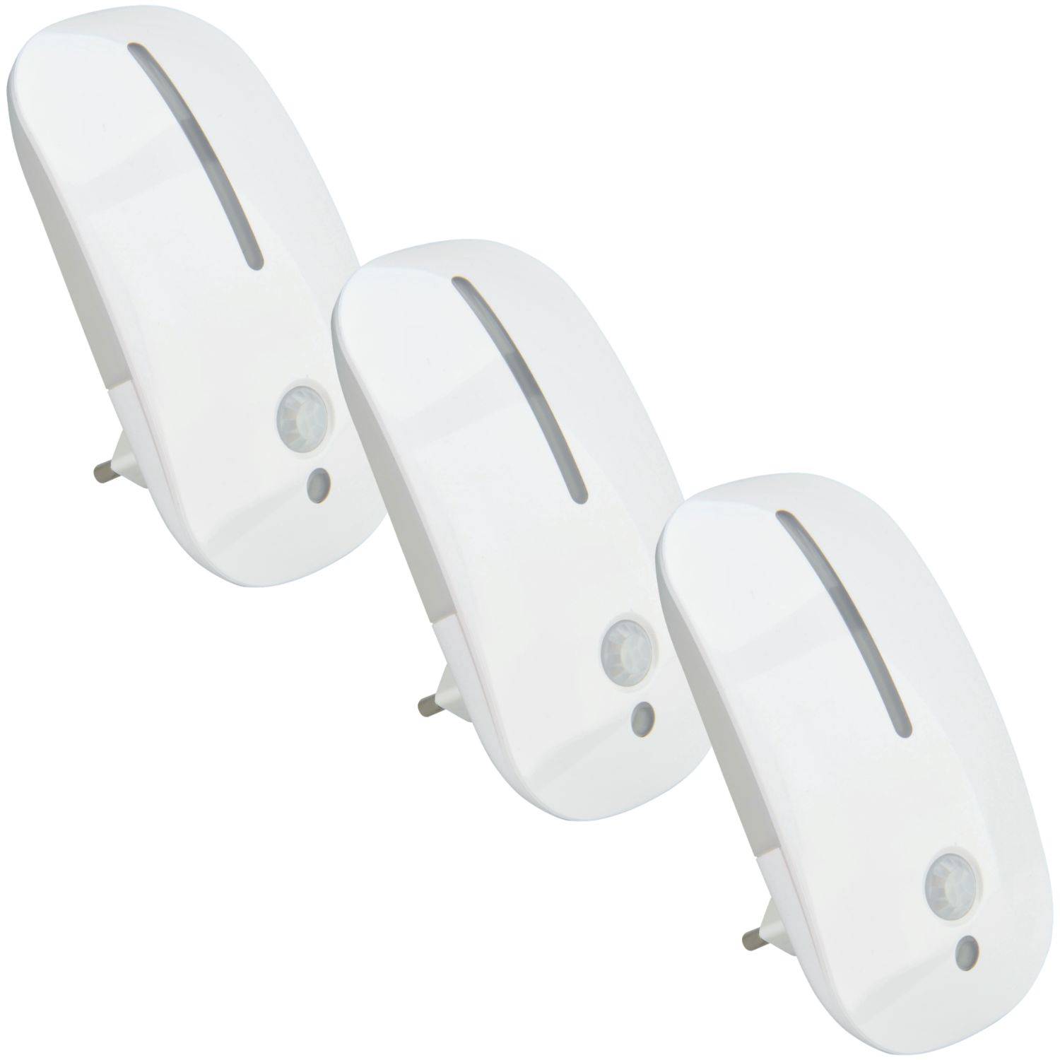 3x LED-Nachtlicht mit Dämmerungssensor + Bewegungsmelder