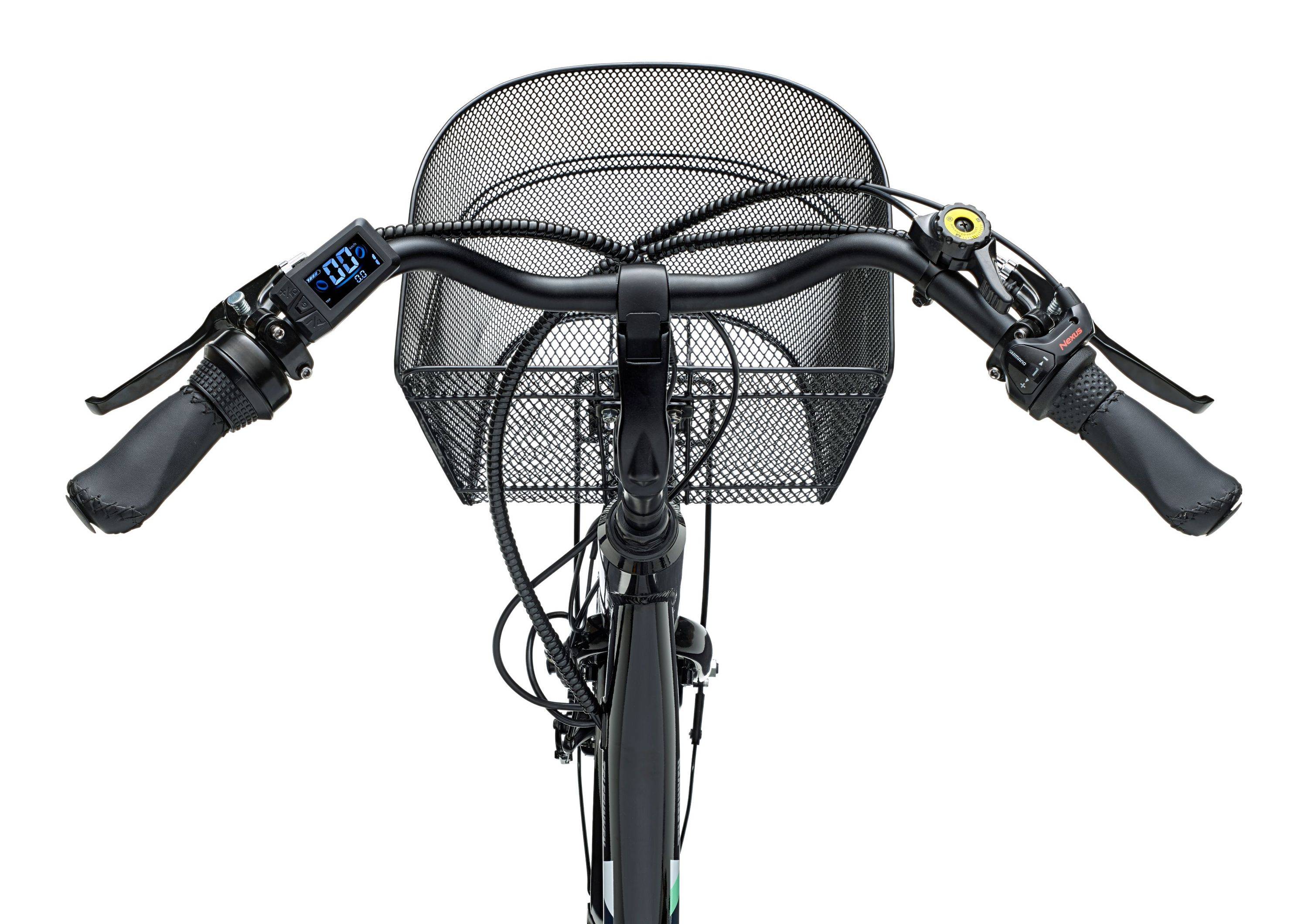 Telefunken TC550 E-Dreirad Elektrofahrrad / Pedelec mit 3-Gang-Nabenschaltung, Fahrradkorb & Seitenschwung, 536,5Wh Akku