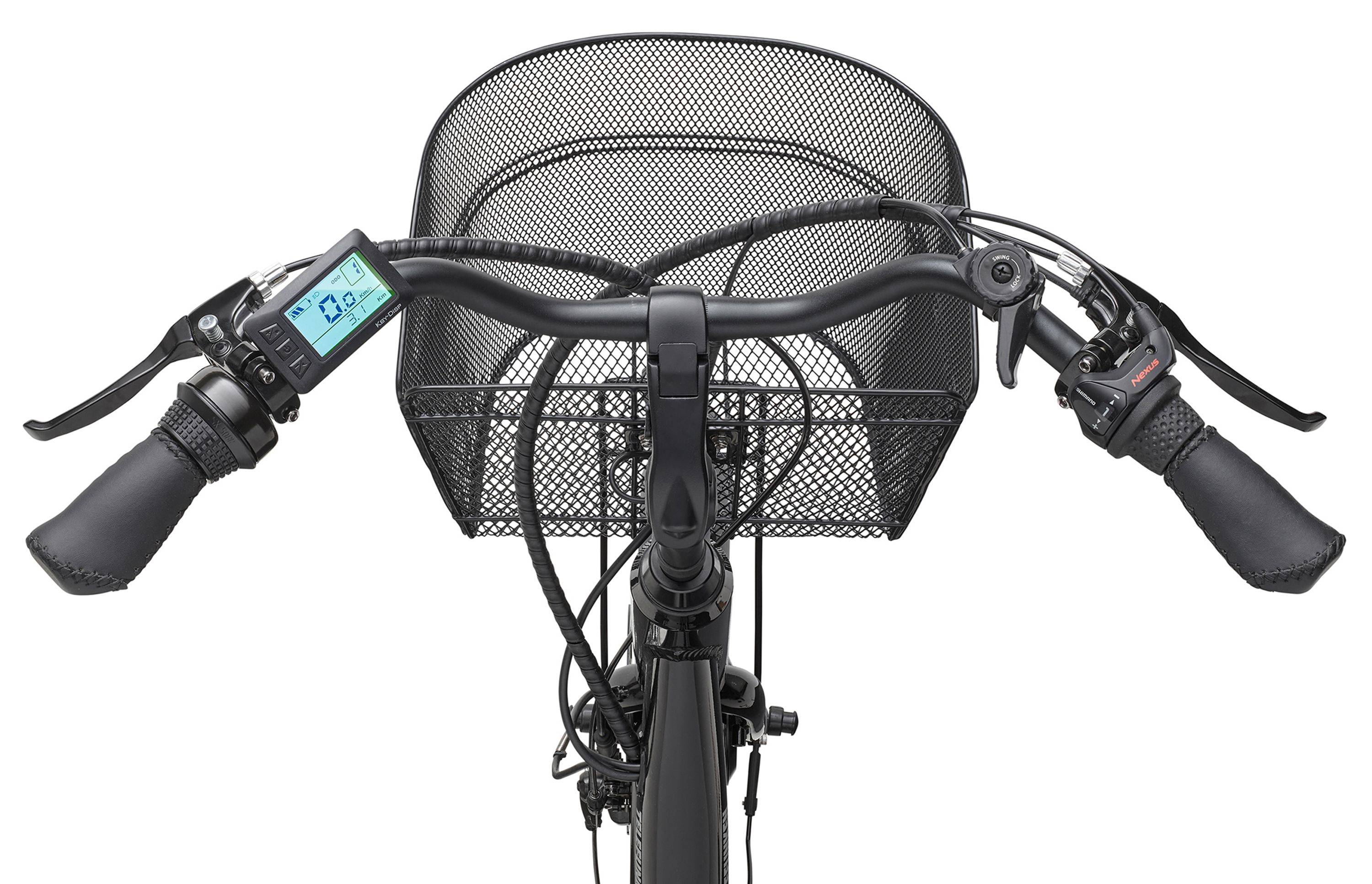 Telefunken TC550 E-Dreirad Elektrofahrrad / Pedelec mit 3-Gang-Nabenschaltung, Fahrradkorb & Seitenschwung, 536,5Wh Akku