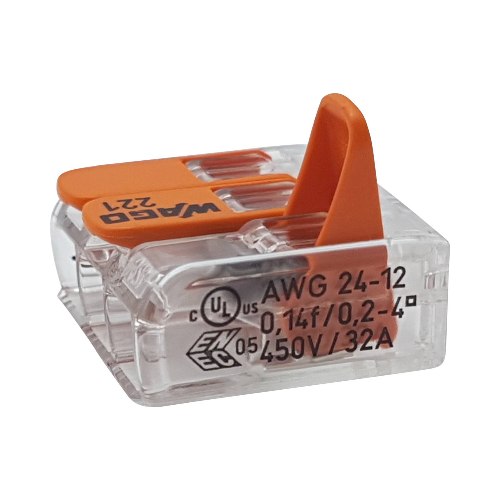 WAGO Klemmen 221-413 - Leuchten Hebel Klemmen - für Kabel 0,14 - 4mm² 30 Stück