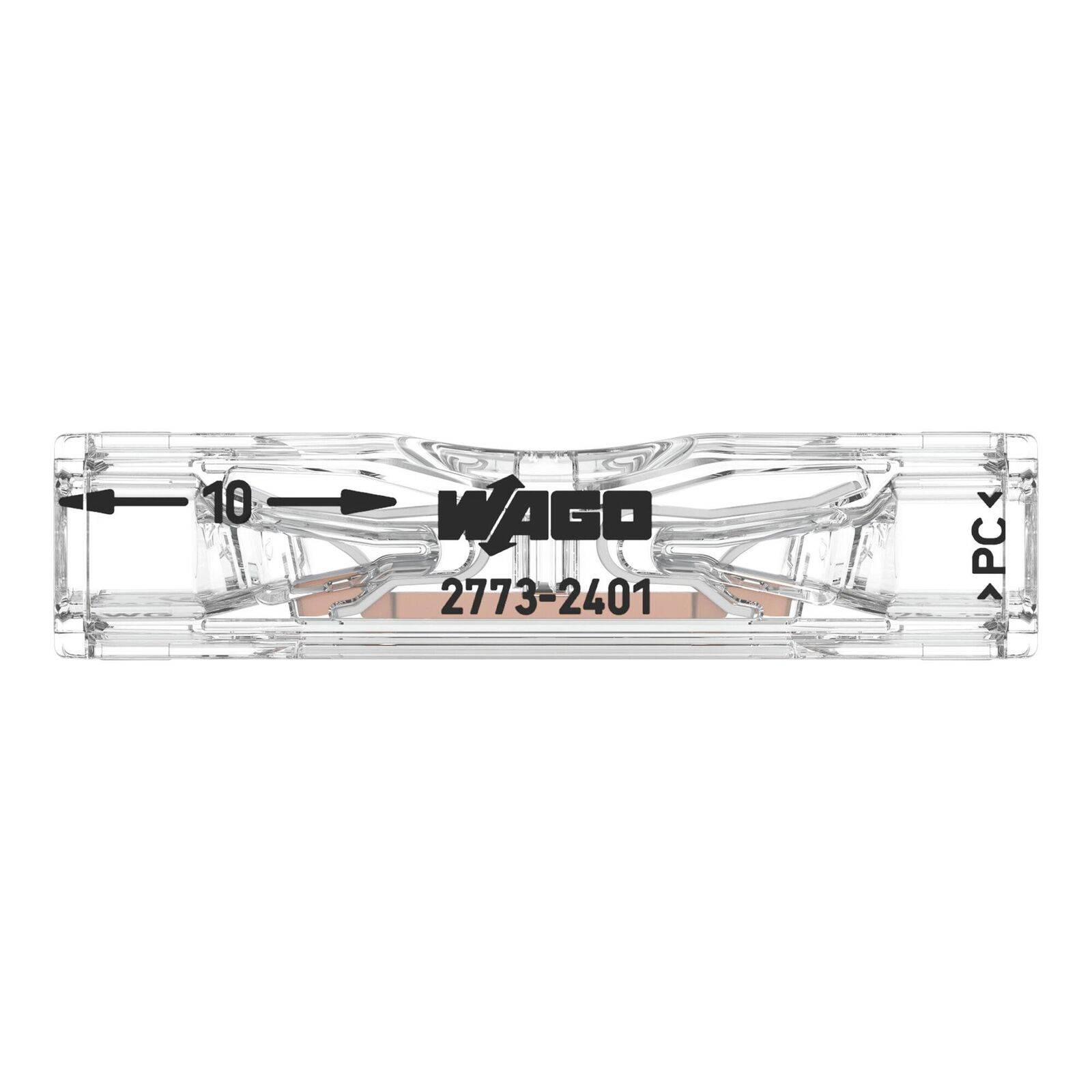 30 Stück Wago 2773-2401 Durchgangsverbinder Steckklemme max. 4 mm²; 2 Leiter; transparent