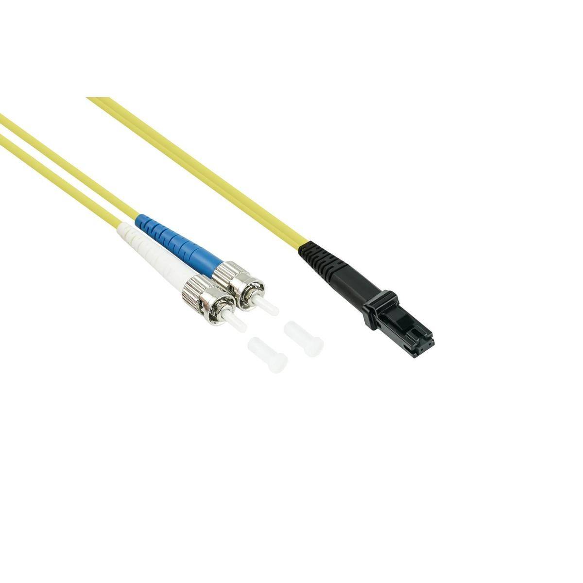 VARIA LWL Patchkabel OS2, Duplex, ST Stecker auf MTRJ Stecker, gelb, 1m