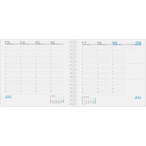 Wochenbuch Mappe 790 Assessor 15,8x14,7cm 1 Woche/2 Seiten schwarz 2027