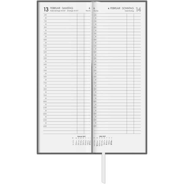Tagevormerkbuch 808 10,4x29,6cm 1 Tag/1 Seite anthrazit 2027