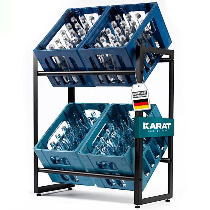 FLOORDIREKT Flaschenständer Kenji - Robustes Lagerregal - In zwei Größen erhältlich - 70 x 32 x 79 cm