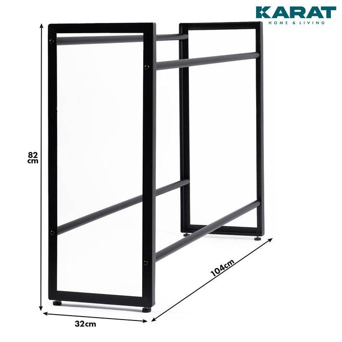 FLOORDIREKT Flaschenständer Kenji - Robustes Lagerregal - In zwei Größen erhältlich - 104 x 32 x 82 cm