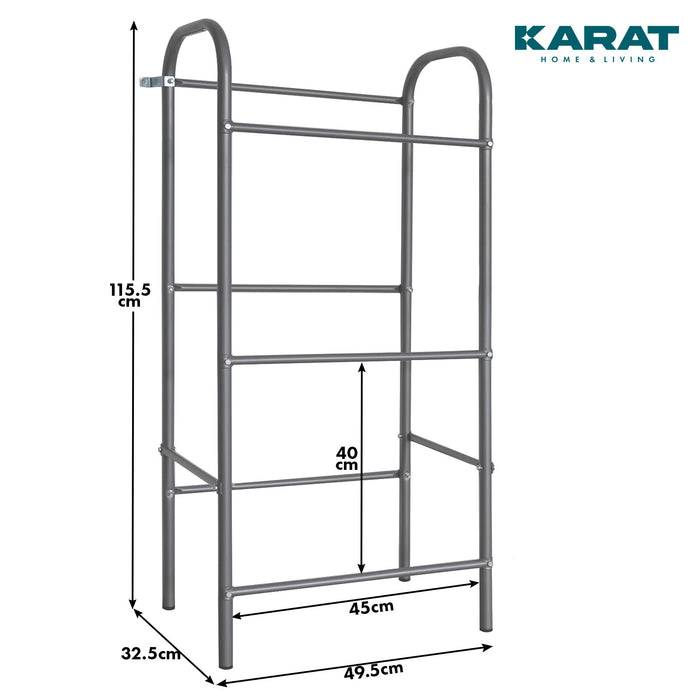 FLOORDIREKT Flaschenkastenständer Rocket - Robustes Lagerregal mit Wandbefestigung - 49,5 x 32,5 x 115,5 cm