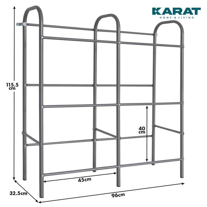 FLOORDIREKT Flaschenkastenständer Rocket - Robustes Lagerregal mit Wandbefestigung - 96 x 32,5 x 115,5 cm