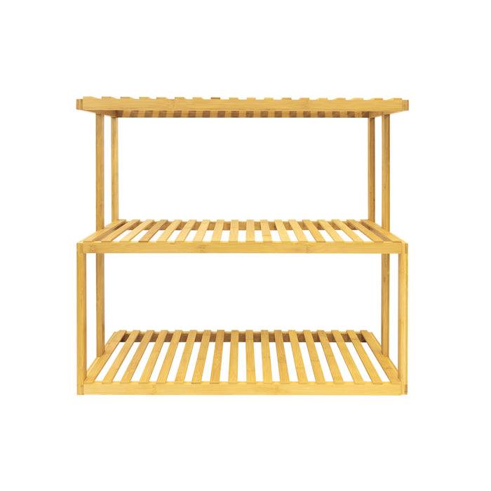 FLOORDIREKT Bambusregal Kano - Moderne Wohndekoration - 71 x 30 x 68 cm
