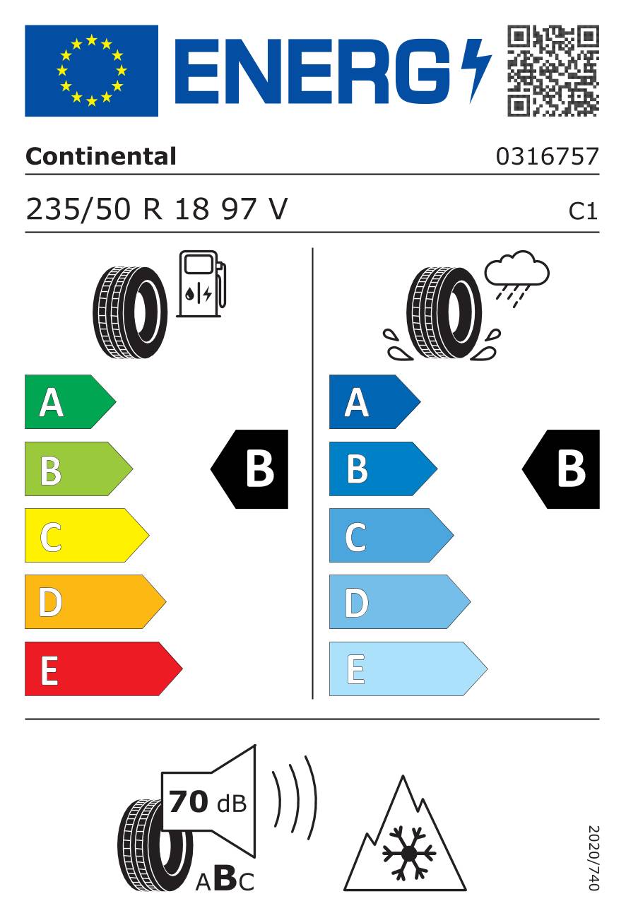 Continental AllSeasonContact 2 ( 235/50 R18 97V EVc, mit Felgenrippe )