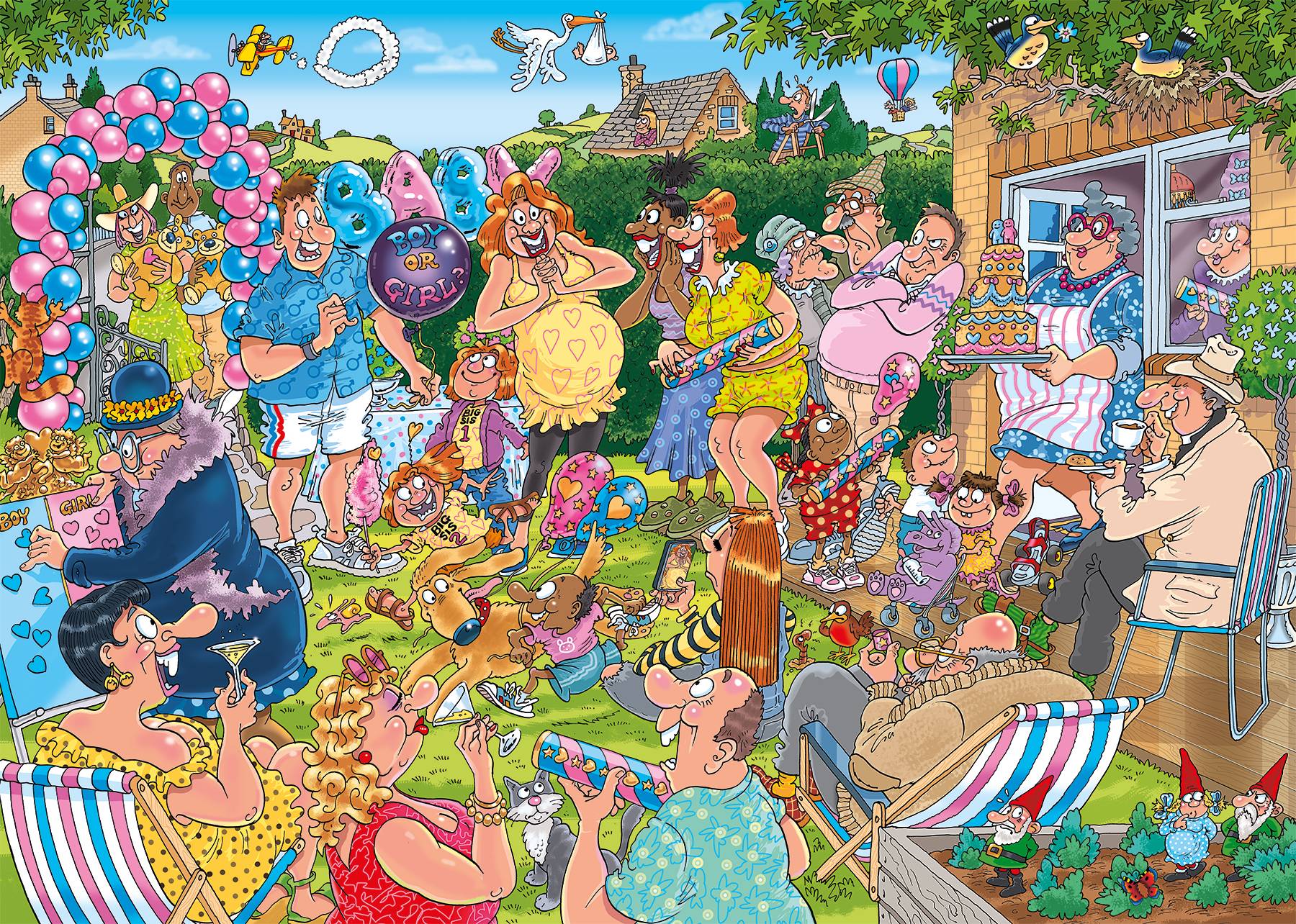 Wasgij Mystery 31, Die große Geschlechtsenthüllung, 1000 Teile Puzzle