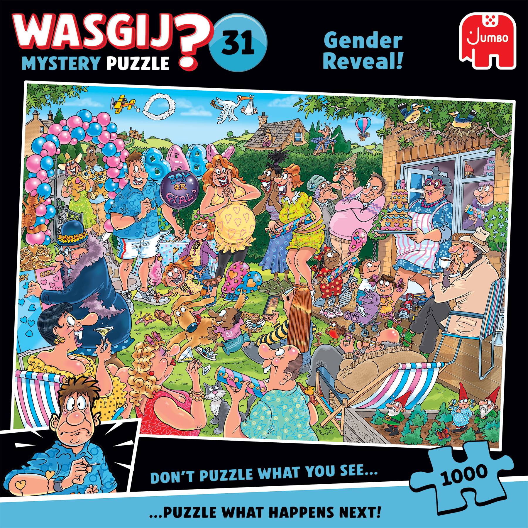 Wasgij Mystery 31, Die große Geschlechtsenthüllung, 1000 Teile Puzzle