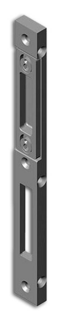 Schließblech 19-512VProduktbeschreibung Fallen- und Riegelschließblech für Holztüren mit Eurofalz 18 x 8 mm Links/rechts verwendbar Abmes