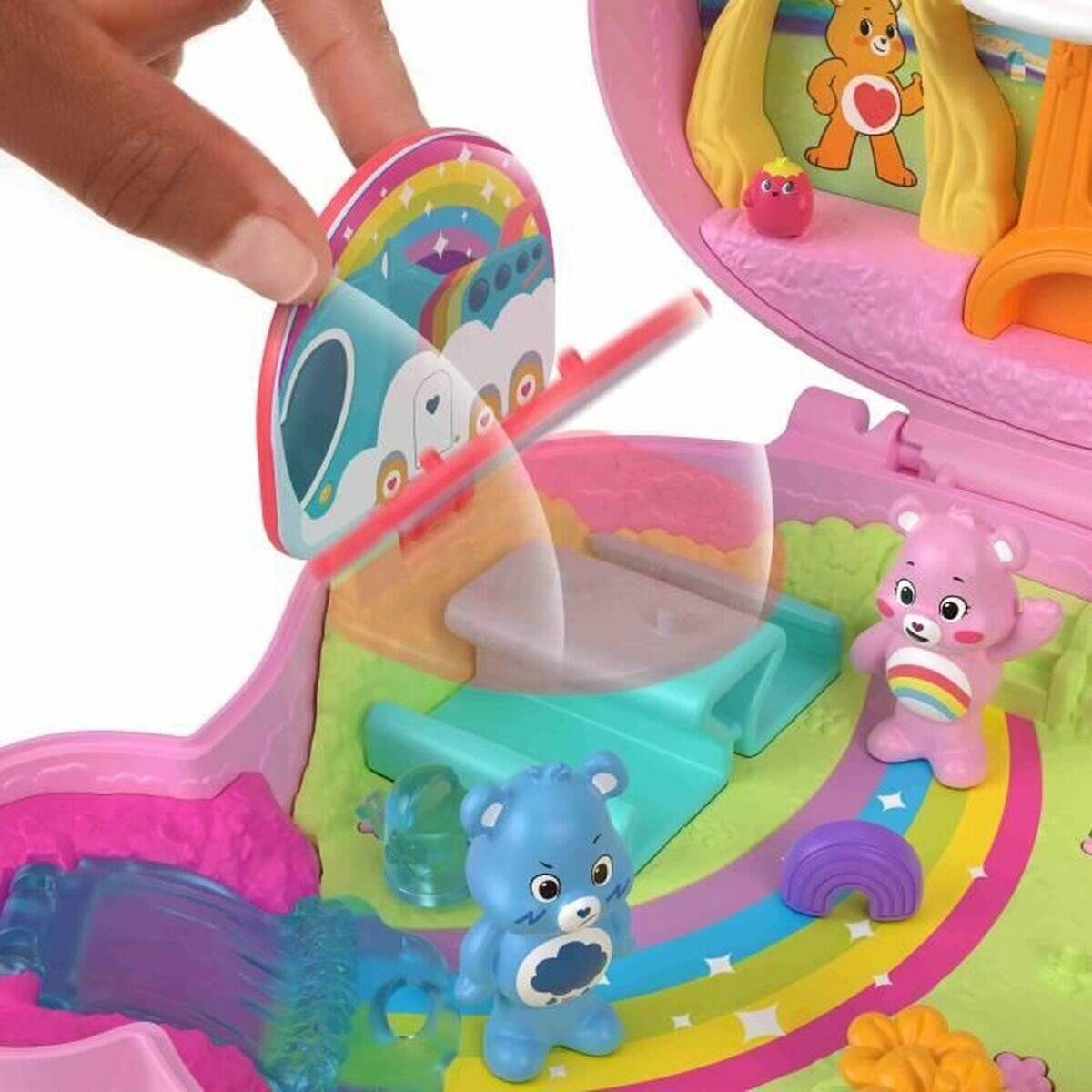 Polly Pocket x Glü cksbä rchi Puppen & Spielset mit Spielzeugauto und thematischen Accessoires, Reisespielzeug-Schatulle