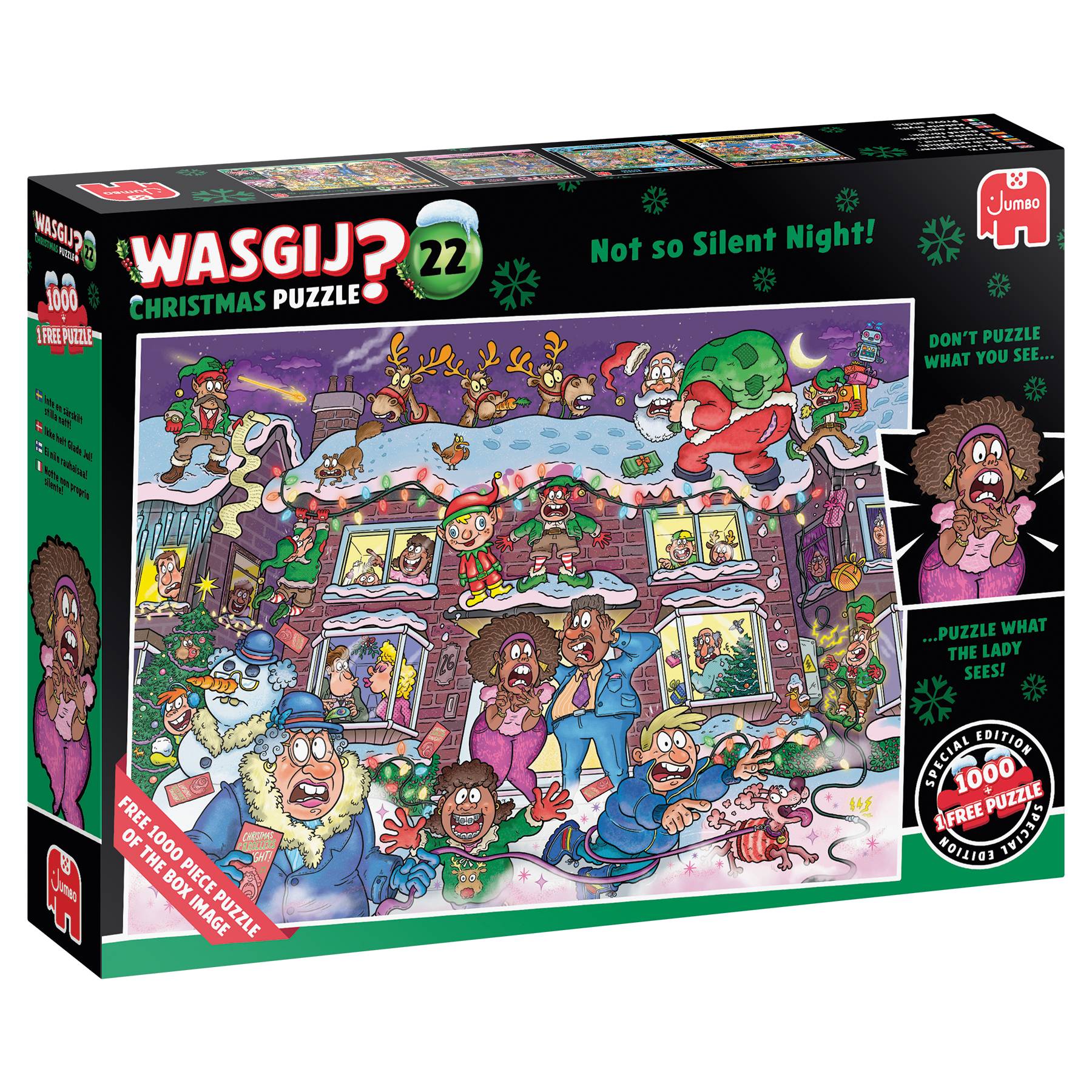 Wasgij Christmas 22,Keine stille Nacht dieses mal, 2x1000 Teile Puzzle