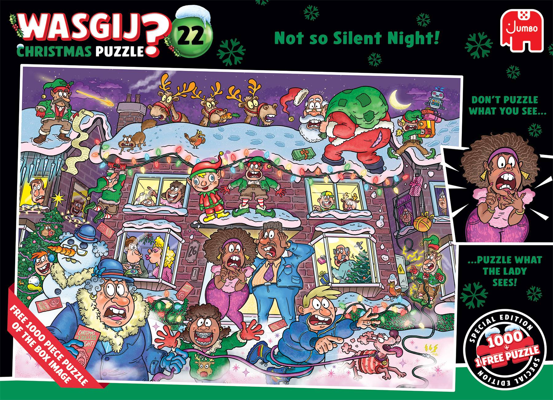 Wasgij Christmas 22,Keine stille Nacht dieses mal, 2x1000 Teile Puzzle