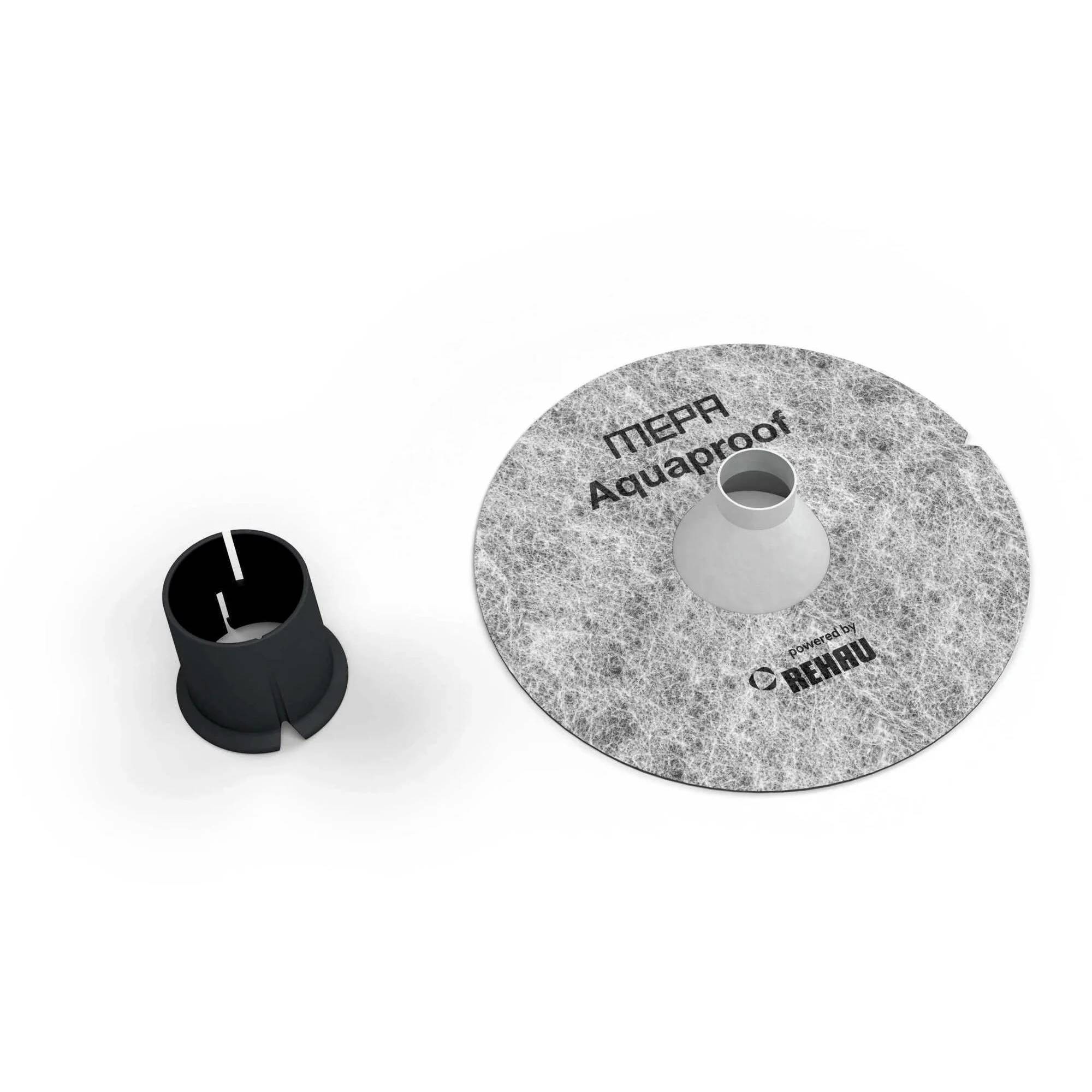 REHAU Dichtmanschetten-Set Aquaproof, G1/2", Ø35–50mm, selbstklebend, für Armaturenanschlüsse, 1 Stk.