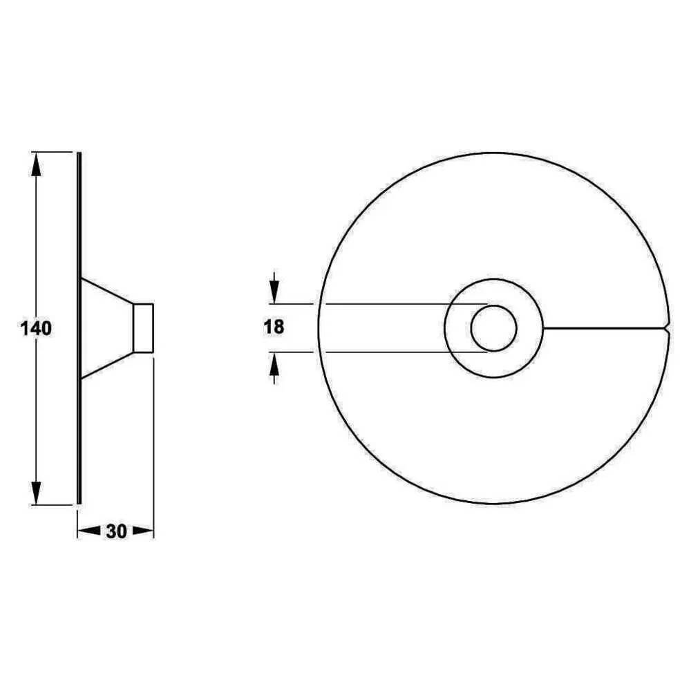 REHAU Dichtmanschetten-Set Aquaproof, G1/2", Ø35–50mm, selbstklebend, für Armaturenanschlüsse, 1 Stk.