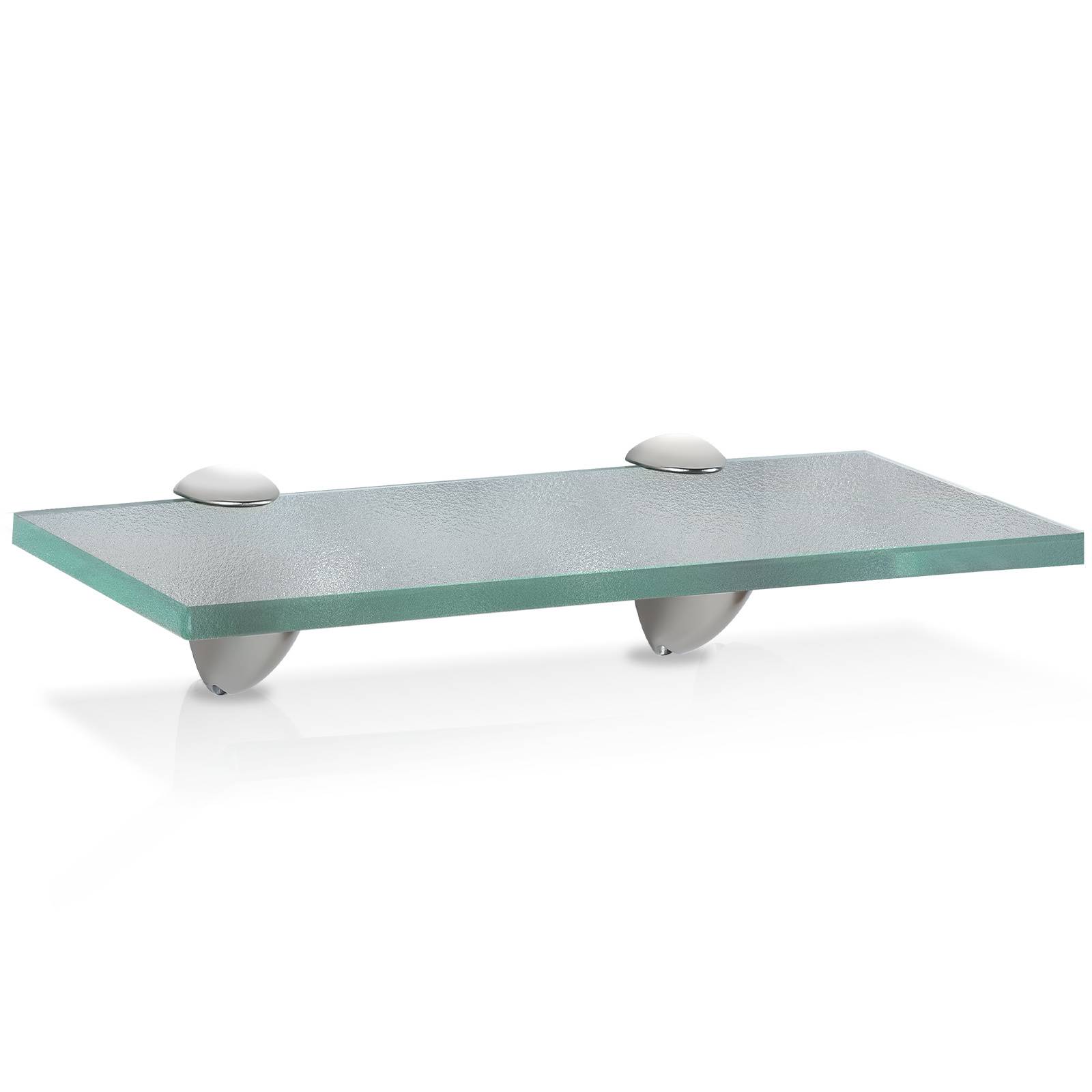 Glasboden Wandregal 30 x 10 x 0,8 cm, Glasregal Milchglas mit Halterung, Badregal Ablage Hängeregal für Badezimmer