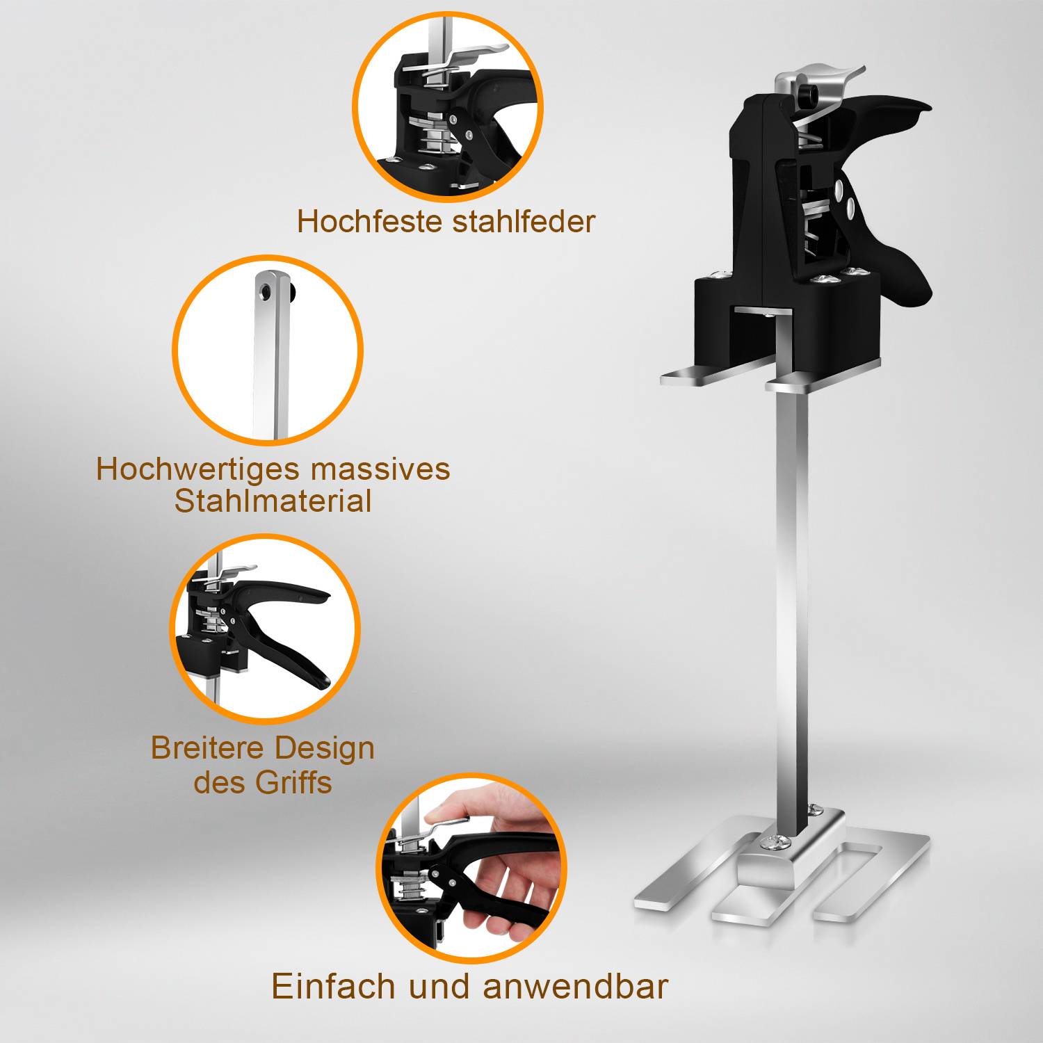 4x Handwerkzeugheber bis 240kg Hebevorrichtung Schrankheber 0-20cm