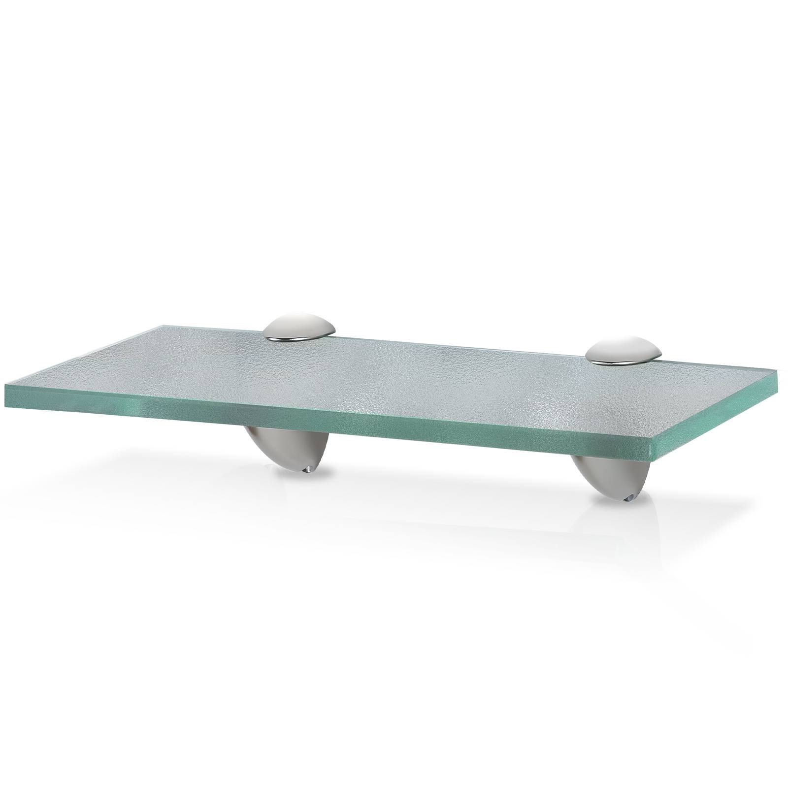 Glasboden Wandregal 30 x 10 x 0,8 cm, Glasregal Milchglas mit Halterung, Badregal Ablage Hängeregal für Badezimmer